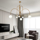 Axyaa Retro Glass Ball Chandelier: Italian Design Replica Art Home Interior Light