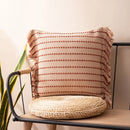 Axyaa Cotton Cushion Cover with Tassels in Black and White, Various Sizes