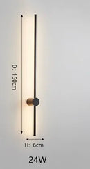 Axyaa Black LED Wall Sconce Modern Living Room Bedroom Lamparas