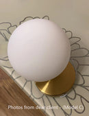 Axyaa Nordic Moon Iron Wall Lamp Glass Round LED Light Wood Applique