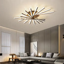 Axyaa LED Chandelier Ceiling Light: Modern, Minimalist, Dimmable for Living Room, Bedroom, Dining
