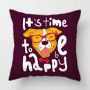 Axyaa Dog Print Cushion Cover 45X45CM Home Sofa Decor Pillow Case