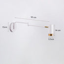 Axyaa Swing Arm Bedside Wall Lamp White Black Post-modern Led Reading Light E27