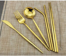 Axyaa Stainless Steel Travel Cutlery Set with Pouch