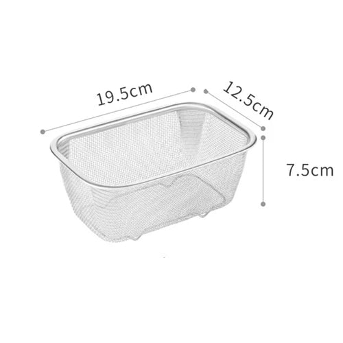 Axyaa Stainless Steel Square Mesh Strainer Colander Flour Sieve Utensil