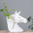 Axya Ceramic Horse Head Flower Pot for Home Decor and Plant Arrangement