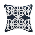 Axyaa Navy Blue Moroccan Embroidered Cushion Cover 45x45cm