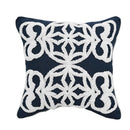 Axyaa Navy Blue Moroccan Embroidered Cushion Cover 45x45cm