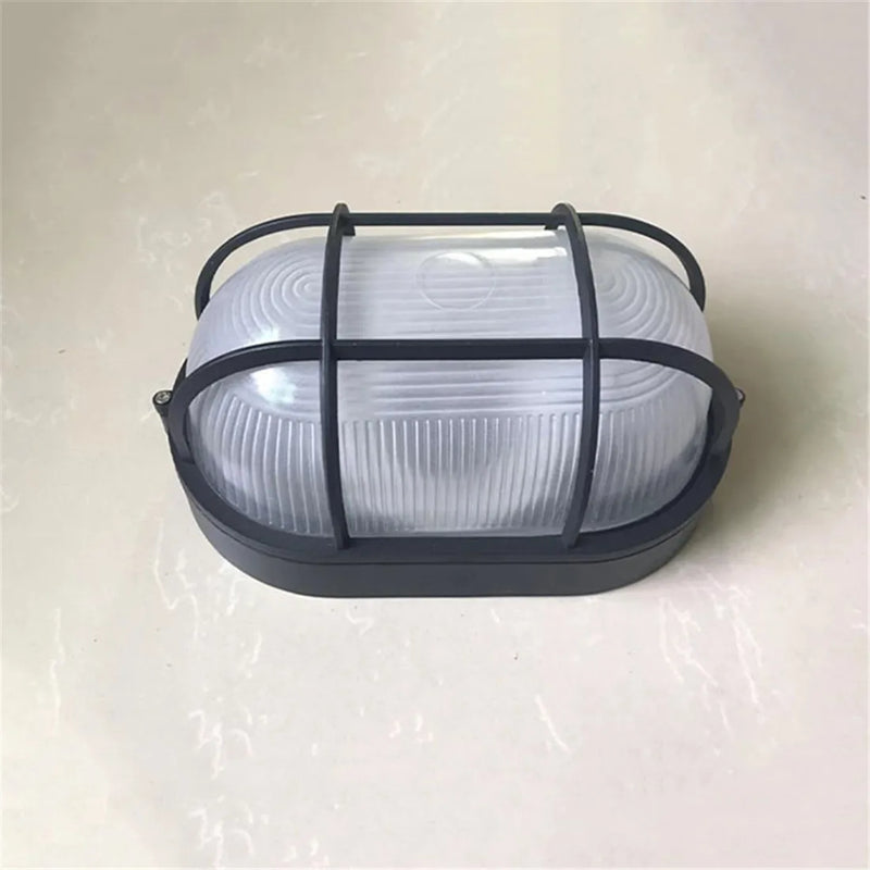 Axyaa Outdoor Bulkhead Wall Lantern Black Wall Sconce for Exterior Security.