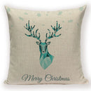 Christmas Cartoon Santa Claus Deer Pillows Covers Merry Christmas Gifts for The New Year by Axyaa