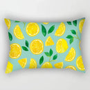 Axyaa Daisy Flower Rectangular Lumbar Cushion Cover for Bedside, Living Room, and Car