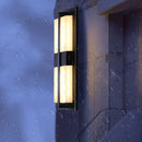 Axyaa Outdoor IP65 Wall LED Sconce Light in Gold Black for Garden & Porch