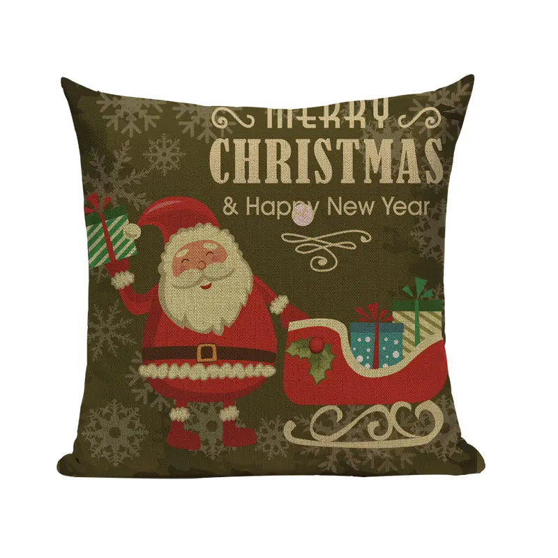 Axyaa Christmas Birthday Cushion Cover 45X45cm - Bedroom Sofa Decor Cojines