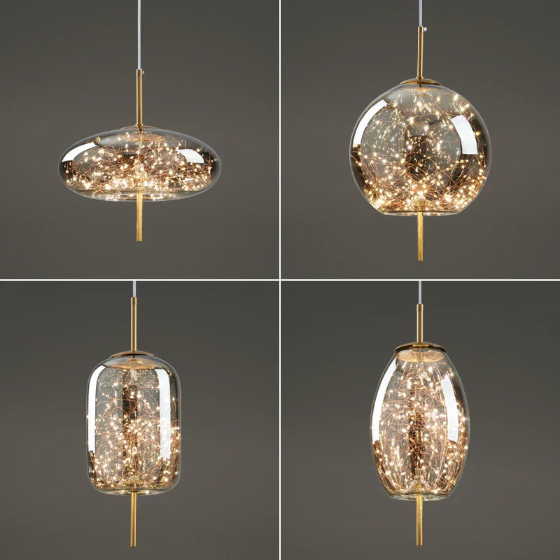 Axyaa Crystal Chandelier: Elegant LED Pendant for Modern Kitchen Decor & Dining Tables