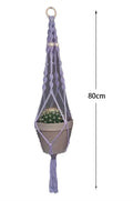 Boho Macrame Plant Hanger Tapestry | Extra Long Net Pocket for Indoor Plants by Axyaa