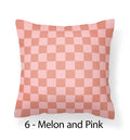 Axyaa Checkerboard Velvet Cushion Covers - 18x18 Nordic Decorative Pillows for Home Decor