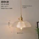 Axyaa Nordic Style Copper Pendant Light with Glass Shade - Modern Hanging Lamp