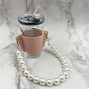 Axyaa Portable Glass Bottle Holder Strap PU Leather Beverage Cover
