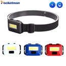 Axya Mini COB LED Headlamp: Waterproof, 3 Modes, for Camping & Fishing
