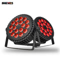 Axyaa LED Flat Par 18x18W RGBWA+UV Light DMX 512 For DJ Disco Party Stage Nightclub Bar