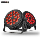 Axyaa LED Flat Par 18x18W RGBWA+UV Light DMX 512 For DJ Disco Party Stage Nightclub Bar