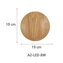 Nordic Wooden Eclipse Round LED Wall Lamp for Bedroom, Brand Axyaa