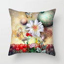 Axyaa Sunflower Lotus Lily Rose Pattern Pillow Cover for Home Chair Car Sofa