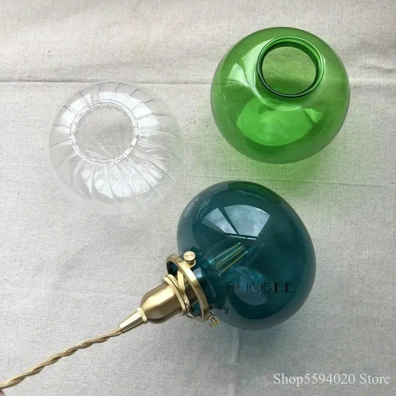 Axyaa Retro Brass Glass Pendant Chandelier Lighting E27