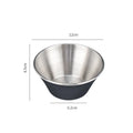 Axyaa Stainless Steel Sauce Dishes Set of 2 - Home Kitchen Tableware Seasoning Plates