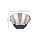 Axyaa Stainless Steel Sauce Dishes Set of 2 - Home Kitchen Tableware Seasoning Plates