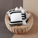 Axyaa Geometric Tufted Cushion Cover 45x45cm - Black White Pillow for Home Decor