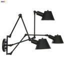 Axyaa Industrial Swing Arm LED Wall Sconce Vintage Style Loft Bedroom Lamp