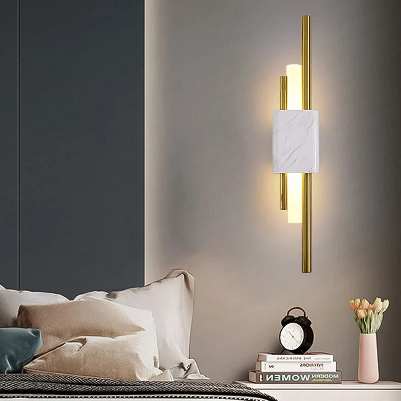 Axya Nordic LED Marble Wall Lamps for Home Decor & Lighting