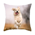 Axyaa Dog Print Polyester Cushion Cover for Sofa Living Room 45X45CM