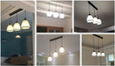 Axyaa American Country Iron Chandelier with White Glass - Ideal for Suspension Lighting in Any Room