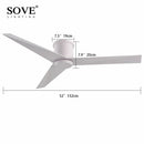 Axya Living Room Aluminum Blade DC Ceiling Fan with Remote Control