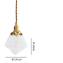 Axyaa Copper LED Pendant Lights | Japanese Style Glass Ball Vintage Hanging Lamp