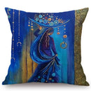 Axyaa Islamic Painting Arab Woman Cushion Cover