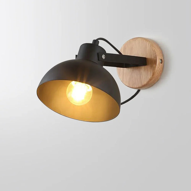 Axya Nordic Wood Wall Sconce LED Light for Indoor Spaces