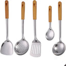 Axyaa Stainless Steel Utensils Set - Spatula, Spoon, Shovel, Colander - Kitchen Cookware