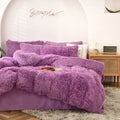 Axyaa Long Hair Velvet Duvet Cover Set - Queen Size