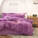 Axyaa Long Hair Velvet Duvet Cover Set - Queen Size