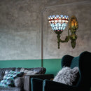 Stained Glass Lampshade Butterfly Pyramid Wall Lamp by Axyaa