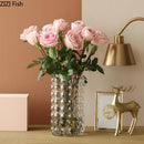 Axyaa Bubble Relief Glass Vase: American Rustic Desktop Decor & Flower Pot