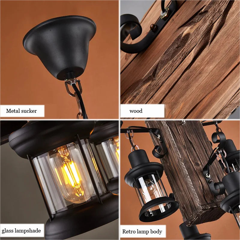 Axyaa Wood Pendant Lamp: Industrial Design for Living, Dining, Bedroom & Kitchen
