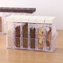 Axyaa Spice Storage Jars Set, Transparent Double-Sided Opening Containers