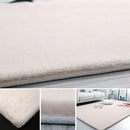 Axyaa Gray Faux Fur Carpet Soft Plush Rug for Modern Living Room and Children's Bedroom