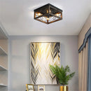 Axyaa Industrial Style Wood Art Ceiling Lamp for Living Room, Bedroom, Dining Room