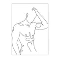 Axyaa Minimalist Men Body Line Drawing Poster Wall Art Bedroom Decor