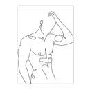 Axyaa Minimalist Men Body Line Drawing Poster Wall Art Bedroom Decor